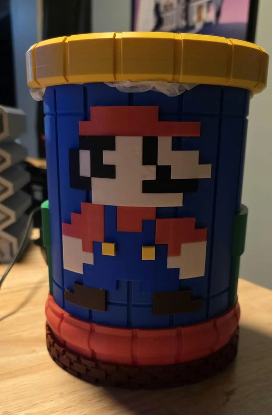 8 Bit Mario Desk Trash Can